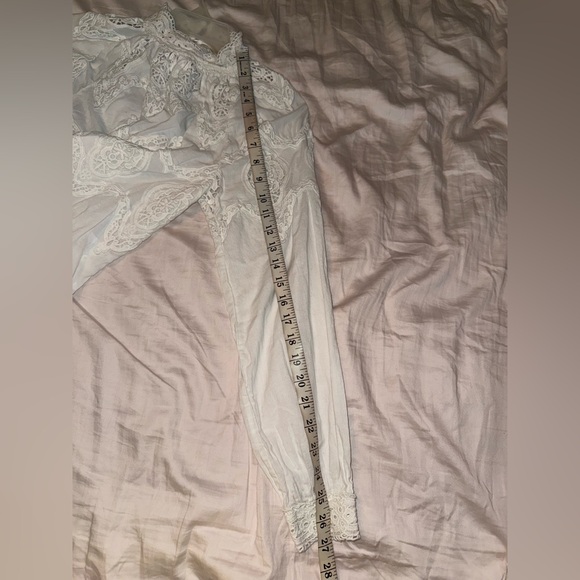 Sezane Like New White Tizio Lace Detail Blouse - Picture 10 of 12